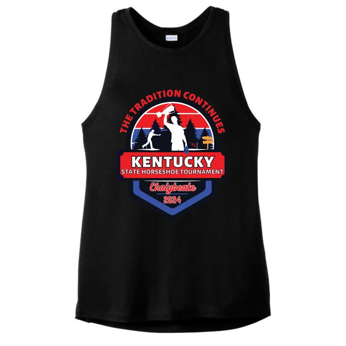 Chalybeate Ky State Horseshoe Pitching Tournament 2024 Ladies Tri-Blend Wicking Tank