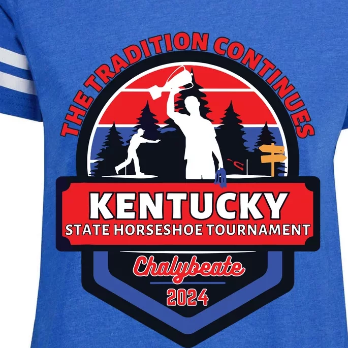 Chalybeate Ky State Horseshoe Pitching Tournament 2024 Enza Ladies Jersey Football T-Shirt