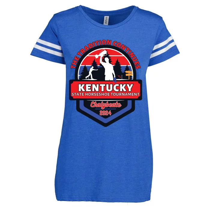 Chalybeate Ky State Horseshoe Pitching Tournament 2024 Enza Ladies Jersey Football T-Shirt