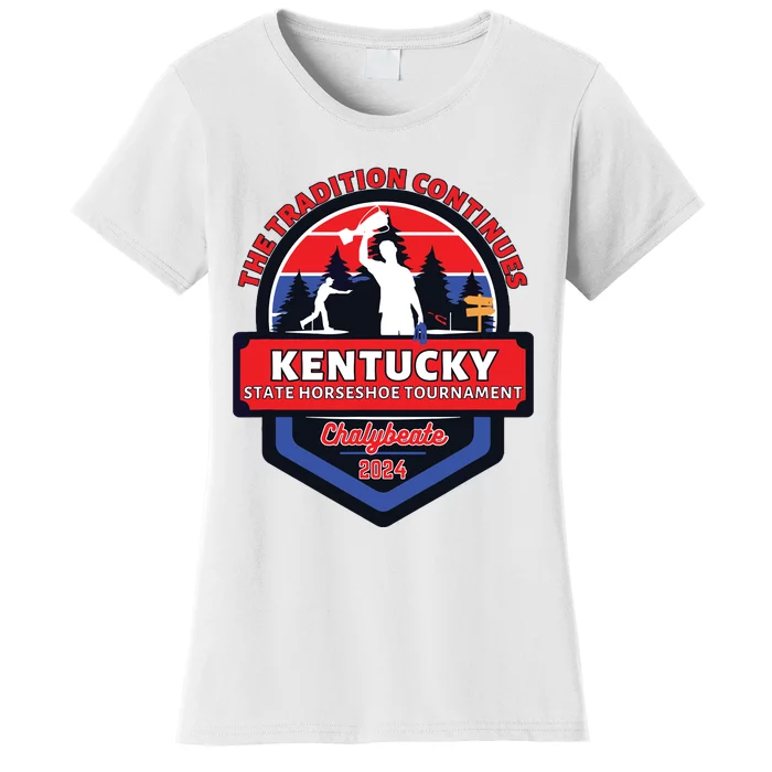 Chalybeate Ky State Horseshoe Pitching Tournament 2024 Women's T-Shirt