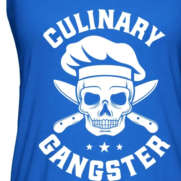 Chef Knife Skull Gangster Culinary Gangster Gift Funny Gift Ladies Essential Flowy Tank