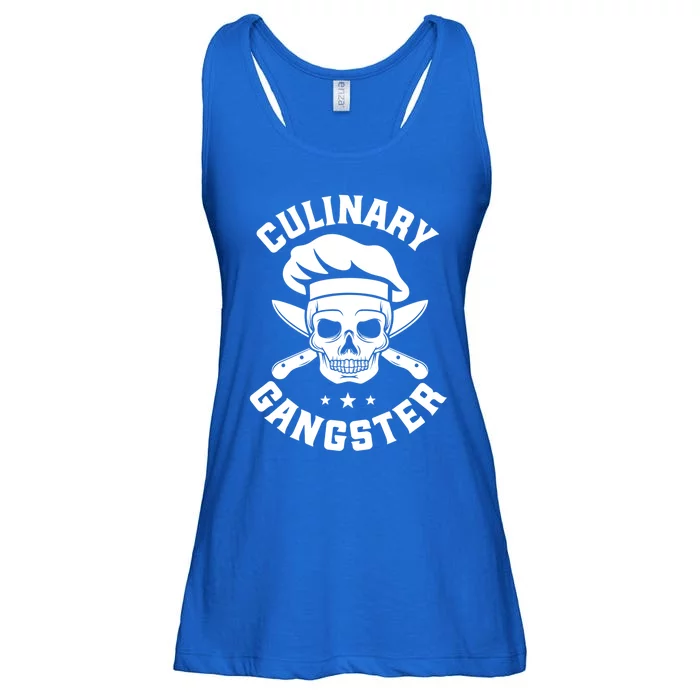 Chef Knife Skull Gangster Culinary Gangster Gift Funny Gift Ladies Essential Flowy Tank