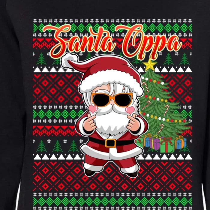 Christmas Kpop Santa Oppa K Pop Gift Womens California Wash Sweatshirt