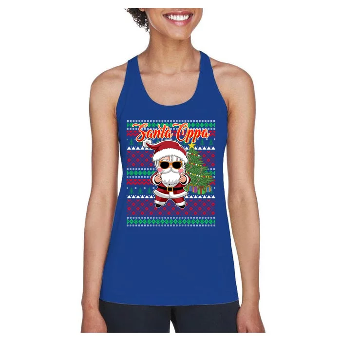 Christmas Kpop Santa Oppa K Pop Gift Women's Racerback Tank