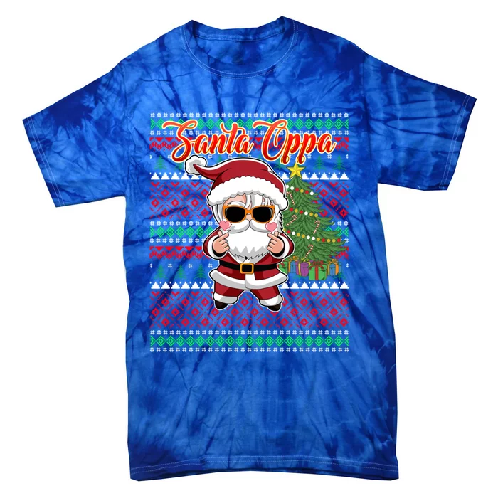 Christmas Kpop Santa Oppa K Pop Gift Tie-Dye T-Shirt