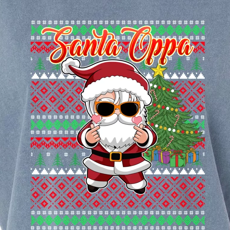 Christmas Kpop Santa Oppa K Pop Gift Garment-Dyed Women's Muscle Tee