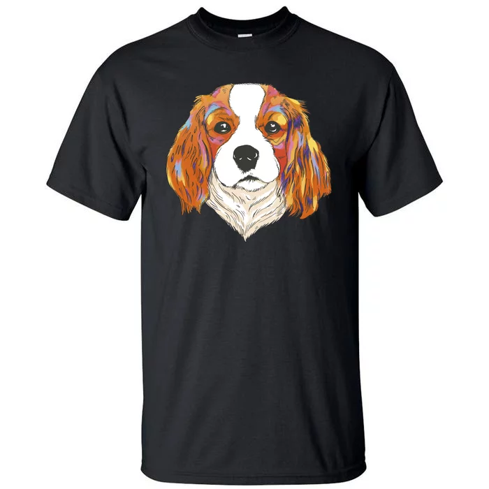 Cavalier King Spaniel Colorful Dog Tall T-Shirt