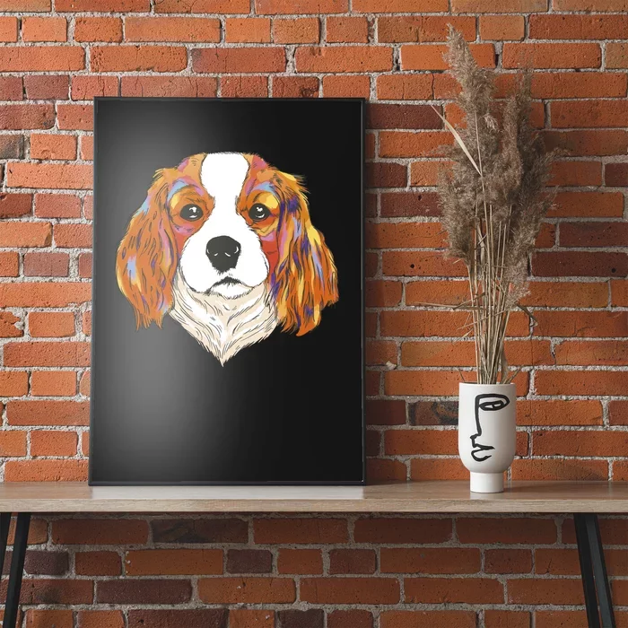 Cavalier King Spaniel Colorful Dog Poster