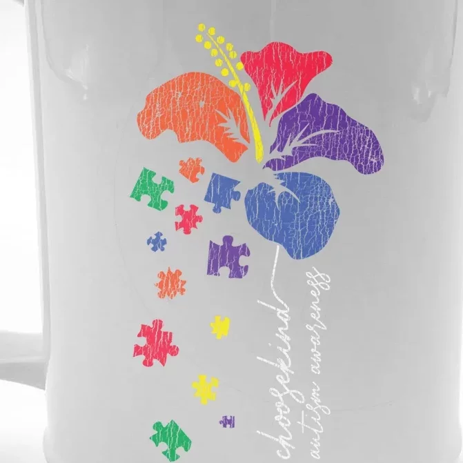 Choose Kind Support Autistic Autism Awareness Kindness Gift Front & Back Beer Stein