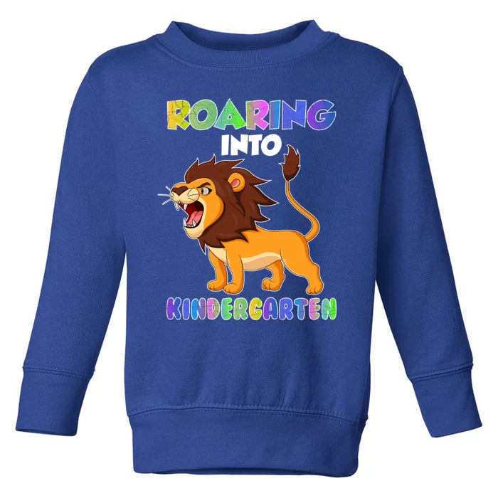 Cute Kindergarten School Tiger Roaring Kindergarten Great Gift Toddler Sweatshirt