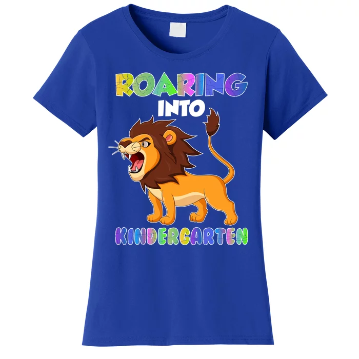 Cute Kindergarten School Tiger Roaring Kindergarten Great Gift Women's T-Shirt