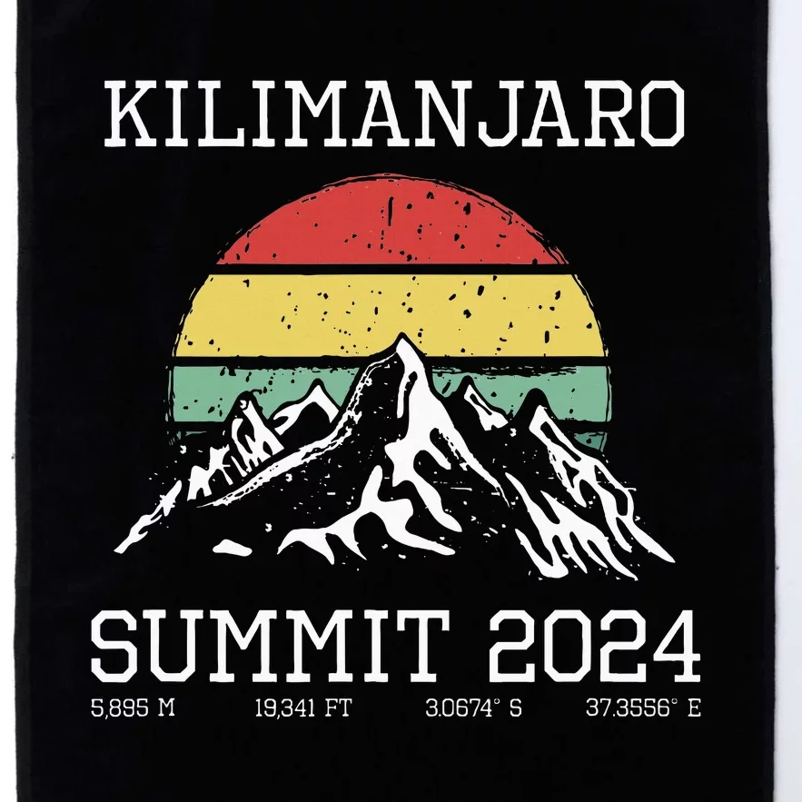 Climbed Kilimanjaro Summit 2024 Hike Tanzania Hiking Retro Platinum Collection Golf Towel