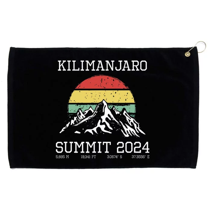 Climbed Kilimanjaro Summit 2024 Hike Tanzania Hiking Retro Grommeted Golf Towel