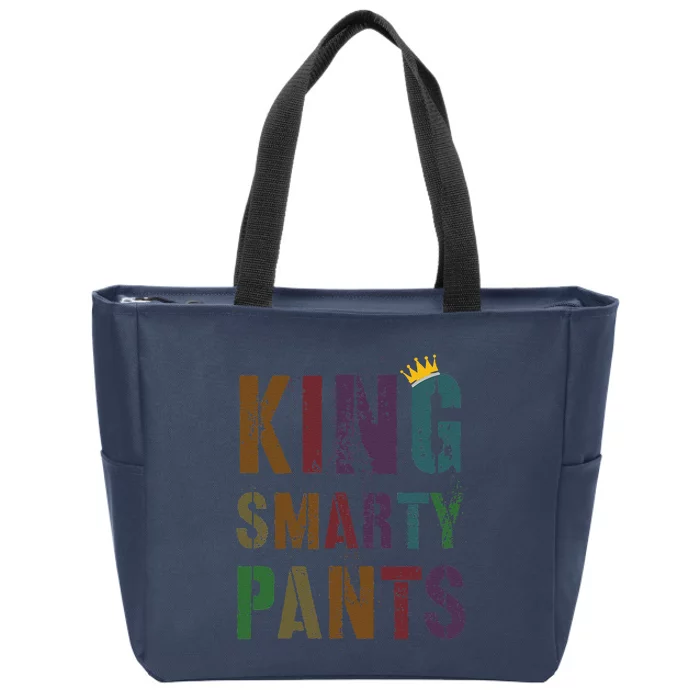 Cute King Smarty Pants Birthday Funny Nerd Geek Party Zip Tote Bag