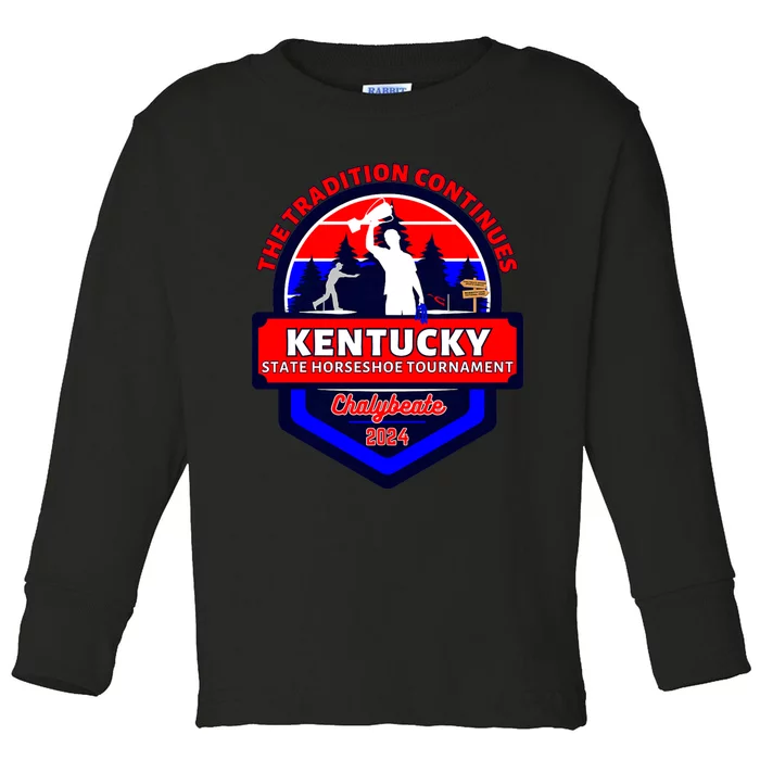 Chalybeate Ky State Horseshoe Pitching Tournament 2024 Toddler Long Sleeve Shirt