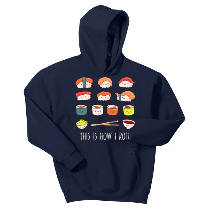 Cute Kawaii Sushi This Is How I Roll Kids Hoodie