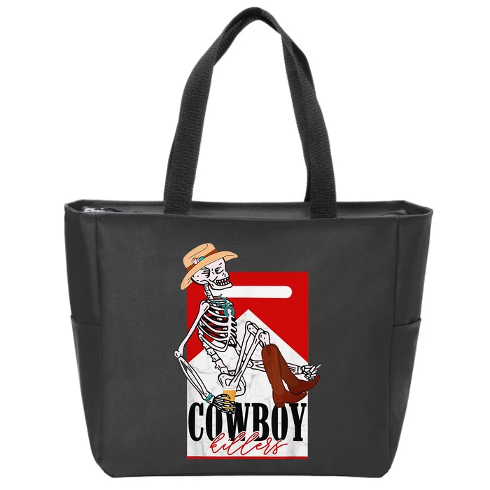 Cow Killers Skeleton Zip Tote Bag