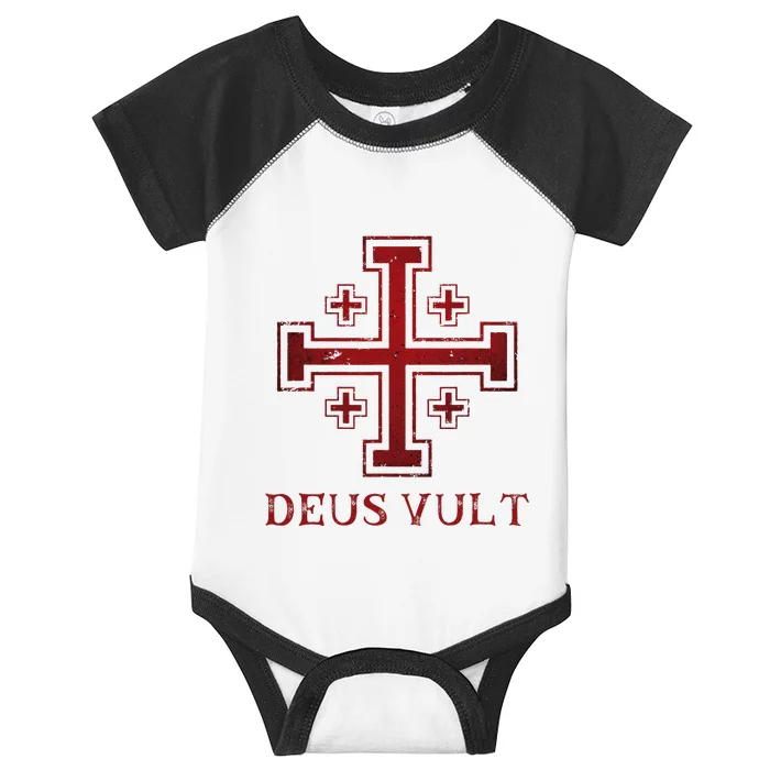 Catholic Knight Templar Crusader Cross Infant Baby Jersey Bodysuit