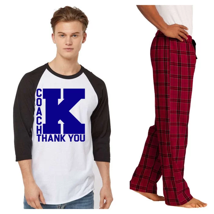 Coach K Thank You Raglan Sleeve Pajama Set