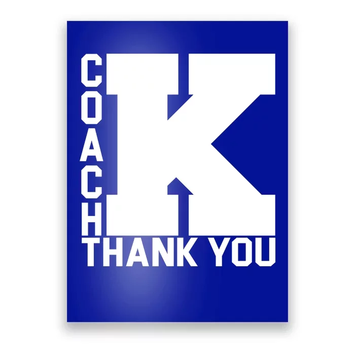 Coach K Thank You Poster