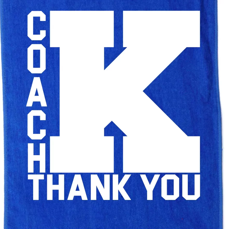 Coach K Thank You Platinum Collection Golf Towel