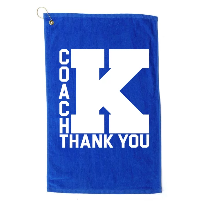 Coach K Thank You Platinum Collection Golf Towel