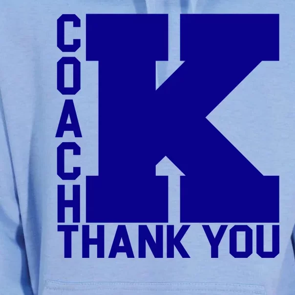 Coach K Thank You Unisex Surf Hoodie