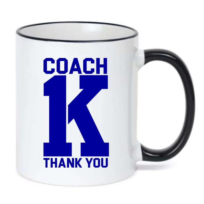 Coach K Thank You College Black Color Changing Mug