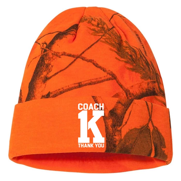 Coach K Thank You College Kati - 12in Camo Beanie