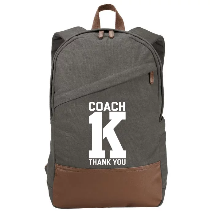 Coach K Thank You College Cotton Canvas Backpack