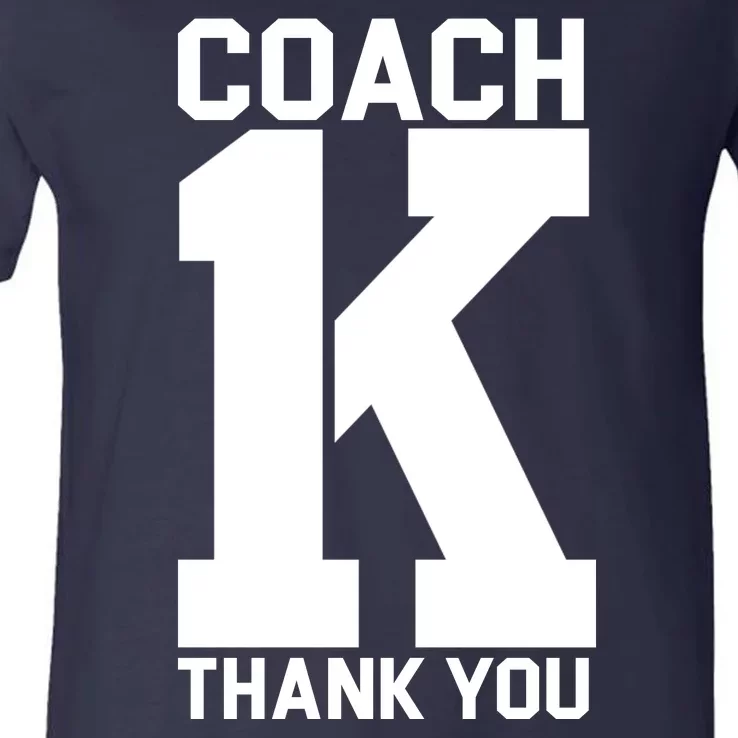 Coach K Thank You College V-Neck T-Shirt