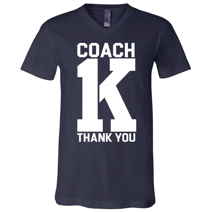 Coach K Thank You College V-Neck T-Shirt