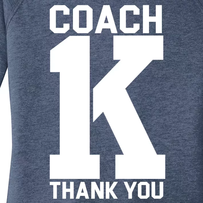 Coach K Thank You College Women's Perfect Tri Tunic Long Sleeve Shirt