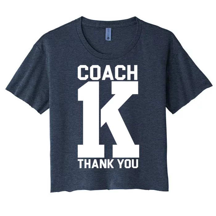 Coach K Thank You College Women's Crop Top Tee