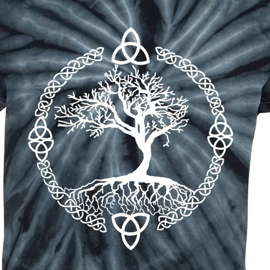 Celtic Knot Tree of Life Yggdrasill Kids Tie-Dye T-Shirt