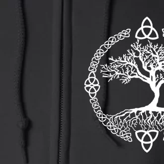 Celtic Knot Tree of Life Yggdrasill Full Zip Hoodie