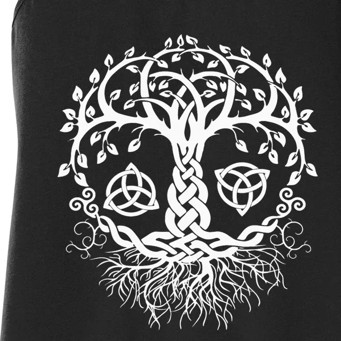 CELTIC KNOT TREE OF LIFE TREE OF LIFE VIKING Women's Racerback Tank