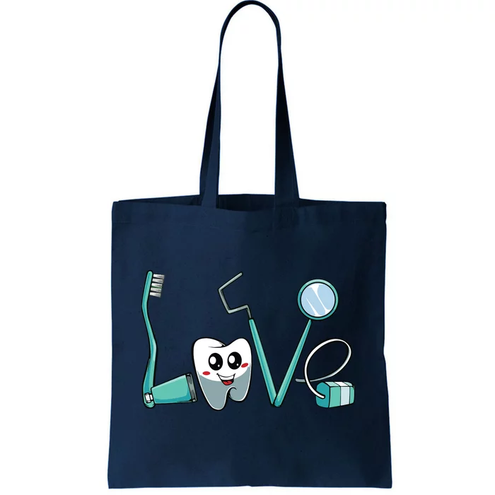 Cute Kawaii Teeth Dentist Dental Hygienist Orthodontics Gift Tote Bag