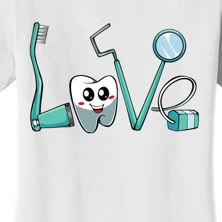 Cute Kawaii Teeth Dentist Dental Hygienist Orthodontics Gift Women's T-Shirt