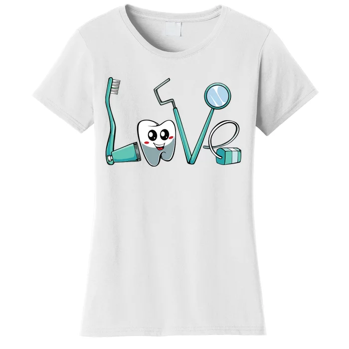 Cute Kawaii Teeth Dentist Dental Hygienist Orthodontics Gift Women's T-Shirt