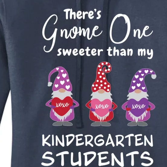 Cute Kindergarten Teacher ValentineS Day Gnomes Cute Gift Women's Pullover Hoodie