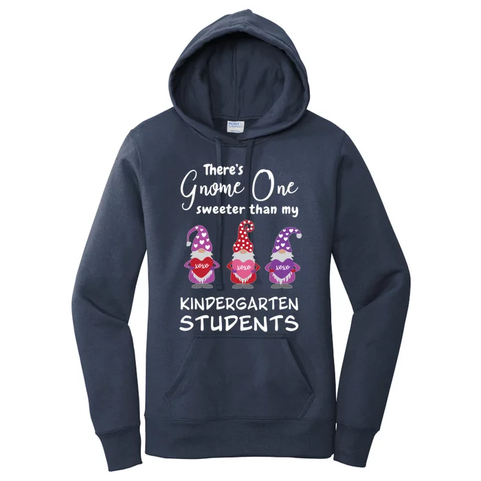 Cute Kindergarten Teacher ValentineS Day Gnomes Cute Gift Women's Pullover Hoodie