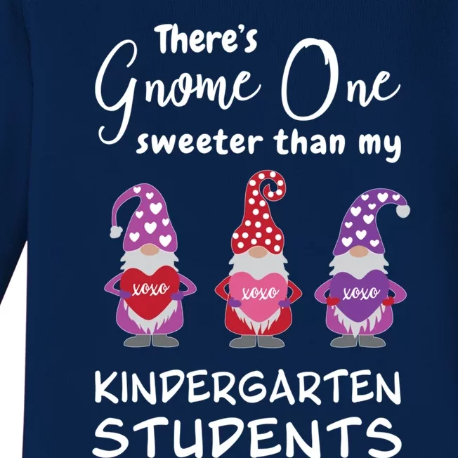 Cute Kindergarten Teacher ValentineS Day Gnomes Cute Gift Baby Long Sleeve Bodysuit