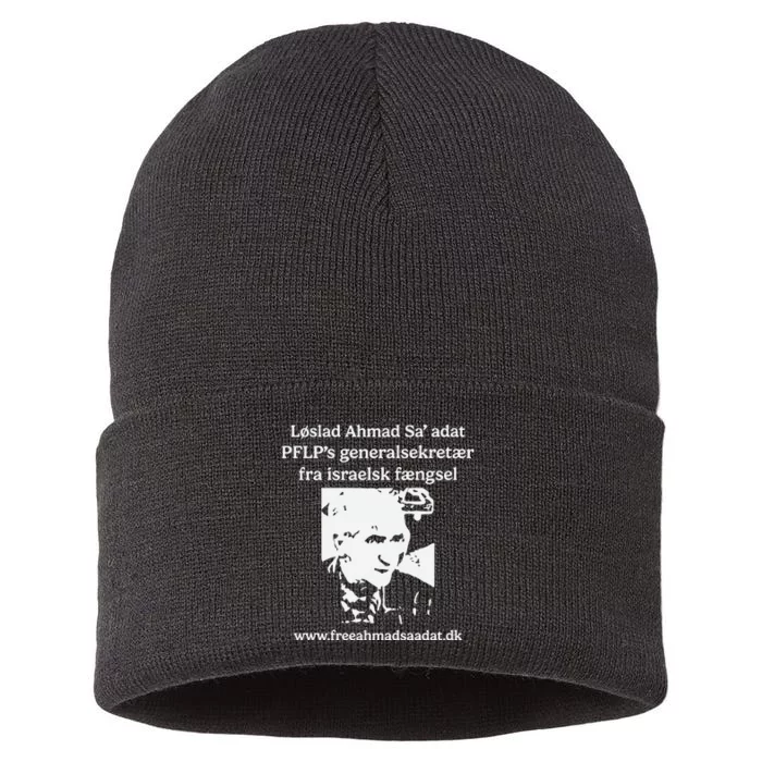 Claes Kirkeby Theilgaard: Free Ahmad SaAdat Now Sustainable Knit Beanie