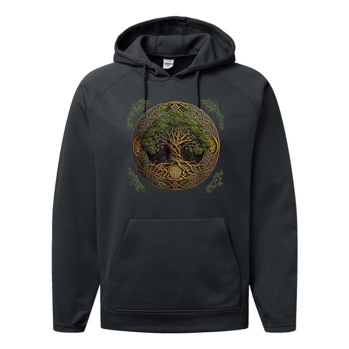 Celtic Knotwork Tree Performance Fleece Hoodie