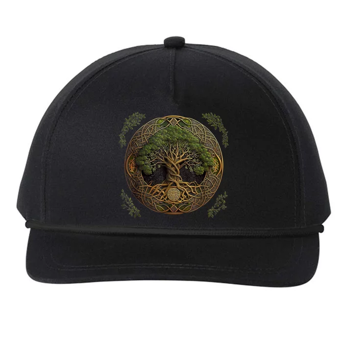 Celtic Knotwork Tree Snapback Five-Panel Rope Hat