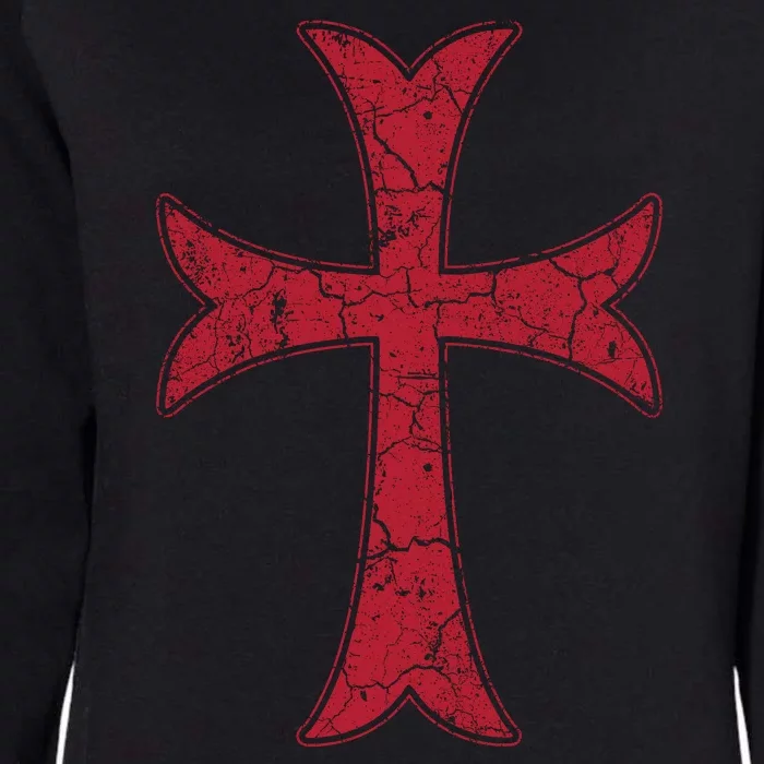 Crusader Knights Templer Cross Womens California Wash Sweatshirt