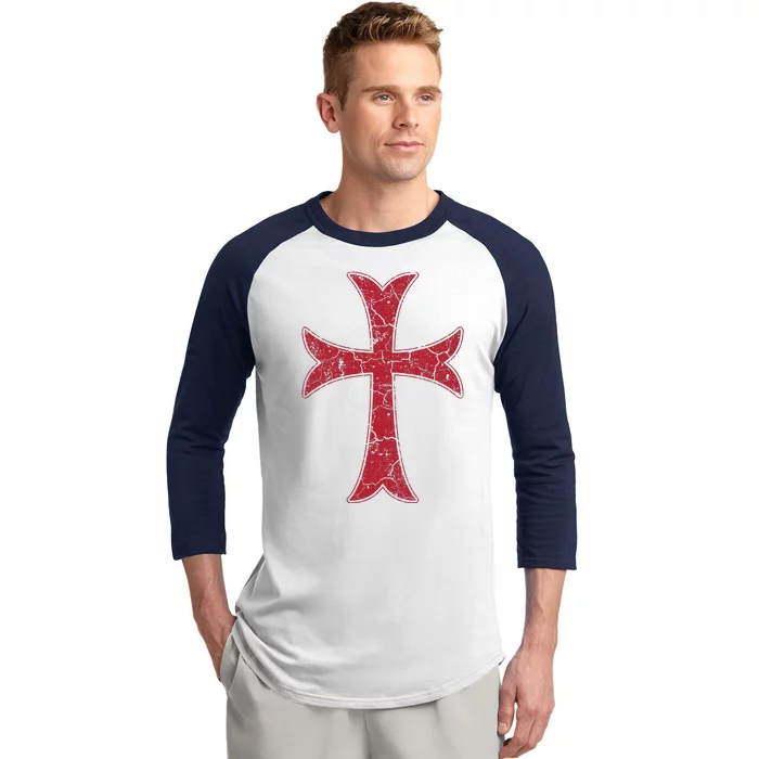 Crusader Knights Templer Cross Baseball Sleeve Shirt