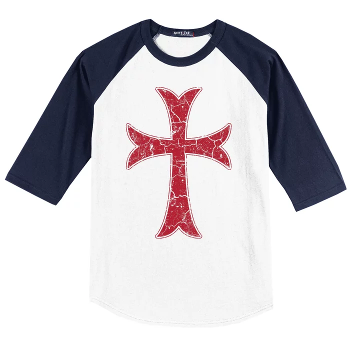 Crusader Knights Templer Cross Baseball Sleeve Shirt