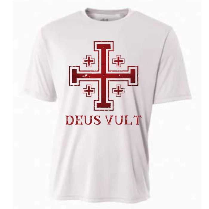 Catholic Knight Templar Crusader Cross Cooling Performance Crew T-Shirt